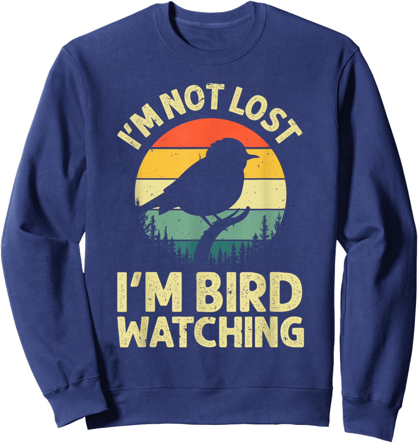 Cool Bird Watching Design Women Bird Watcher Birder Sweatshirt - Sweatshirt | Navy
