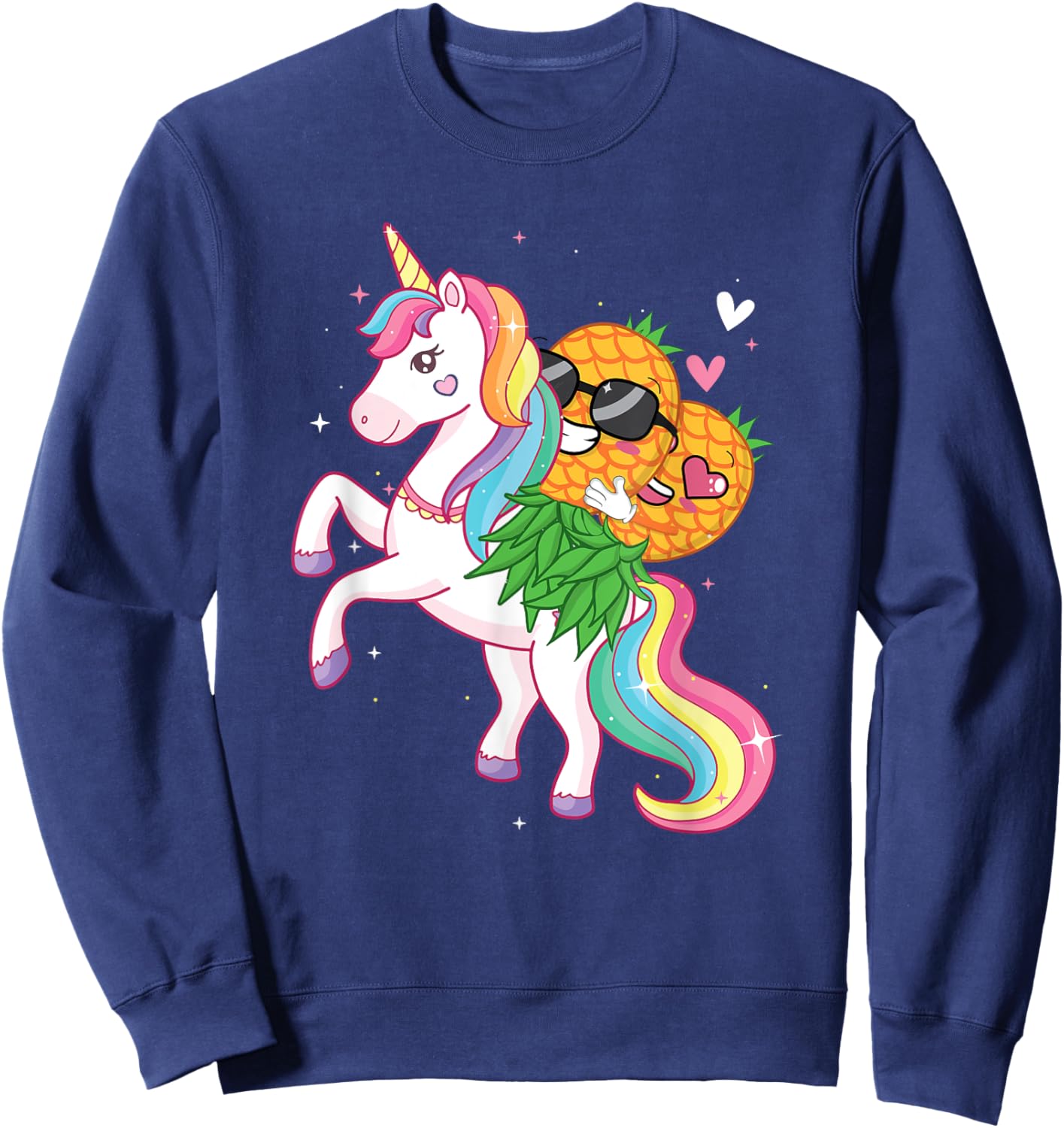 Pineapple Swinger Unicorn - Swinging Lifestyle Polyamory Sweatshirt - Sweatshirt | Navy