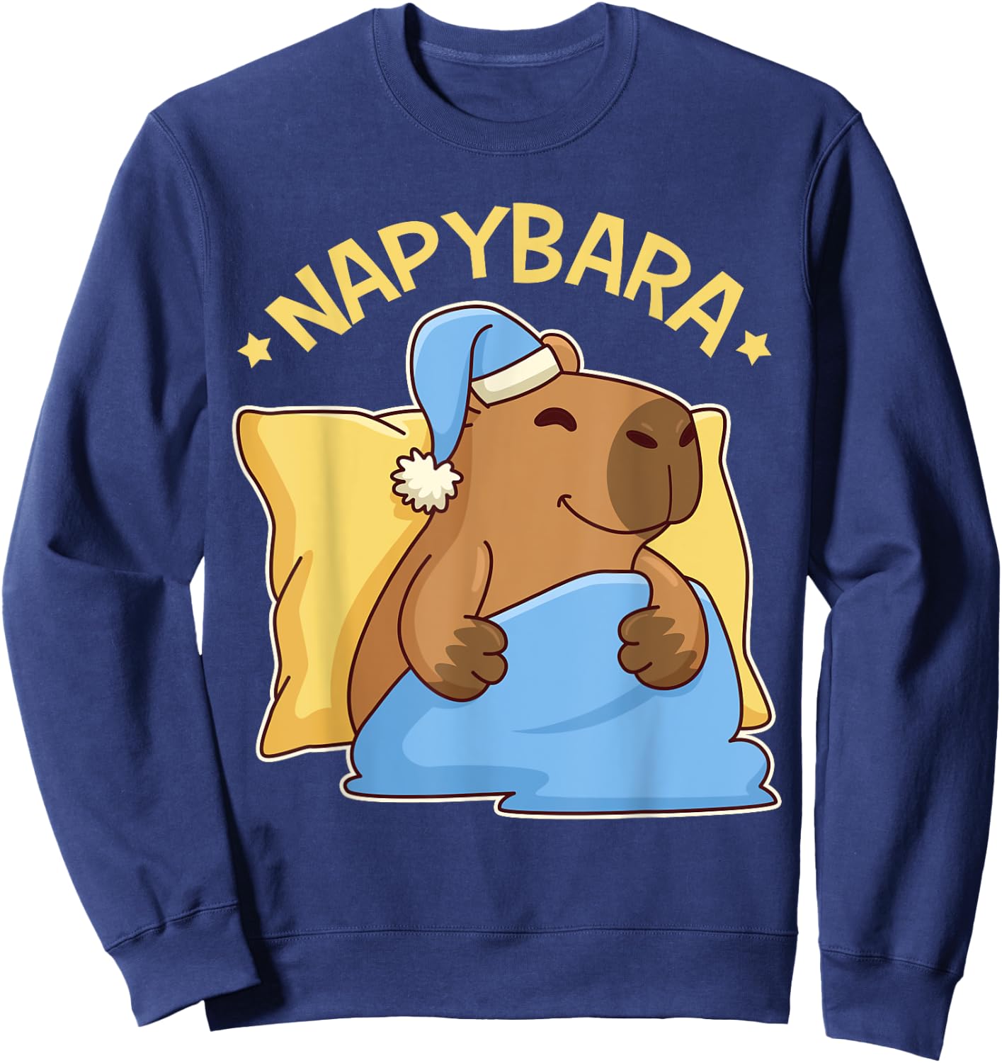 Cute Nap Capybara Pyjamas - Nappybara Sweatshirt - Sweatshirt | Navy