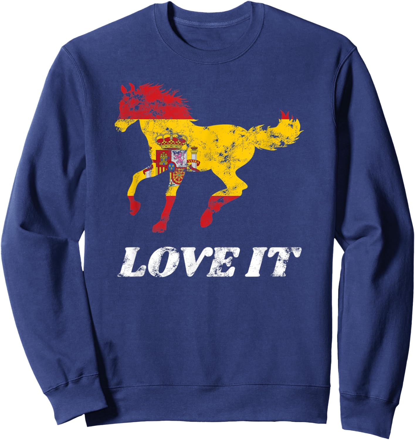 Spanish Horse Riding Horseback Rider Equestrian Pony Hooves Sweatshirt - Sweatshirt | Navy