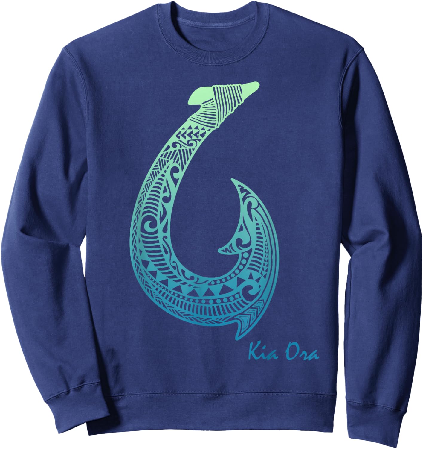 Kia Ora New Zealand Ornamental Culture Haka Symbol Sweatshirt - Sweatshirt | Navy
