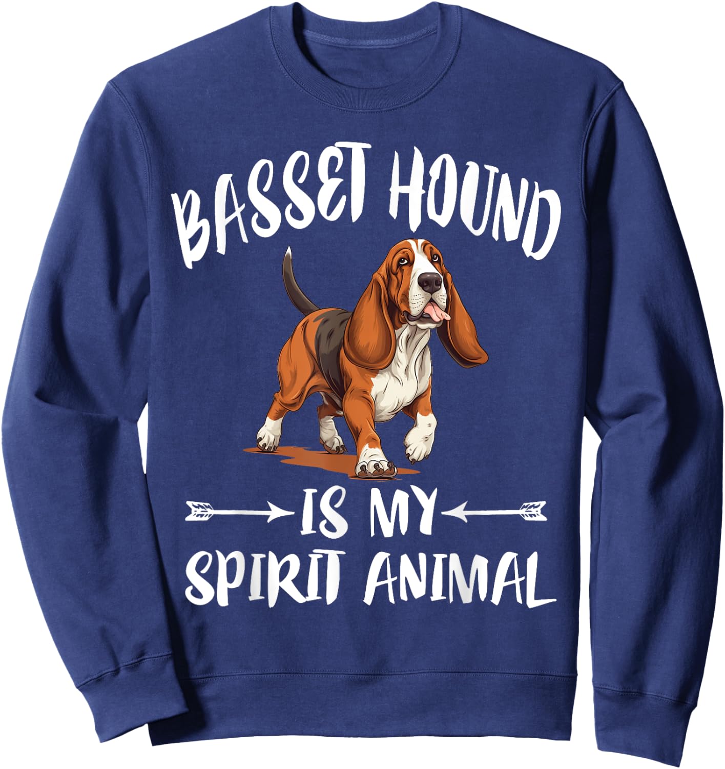 Basset Hound Is My Spirit Animal Dog Sweatshirt - Sweatshirt | Navy