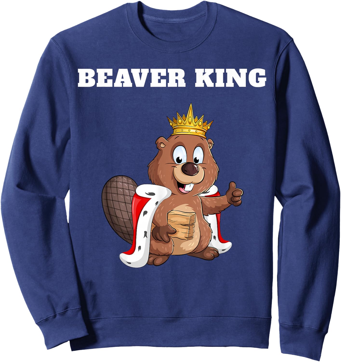 Beaver King | Beaver | Boys Beaver Sweatshirt - Sweatshirt | Navy
