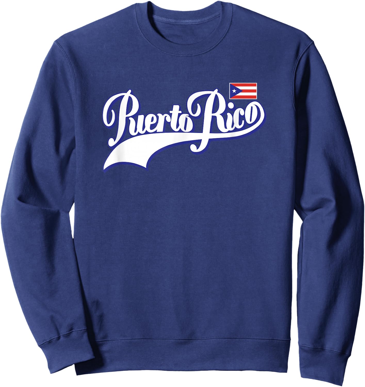Puerto Rico Flag Puerto Rican Pride Athletic Style Country Sweatshirt - Sweatshirt | Navy