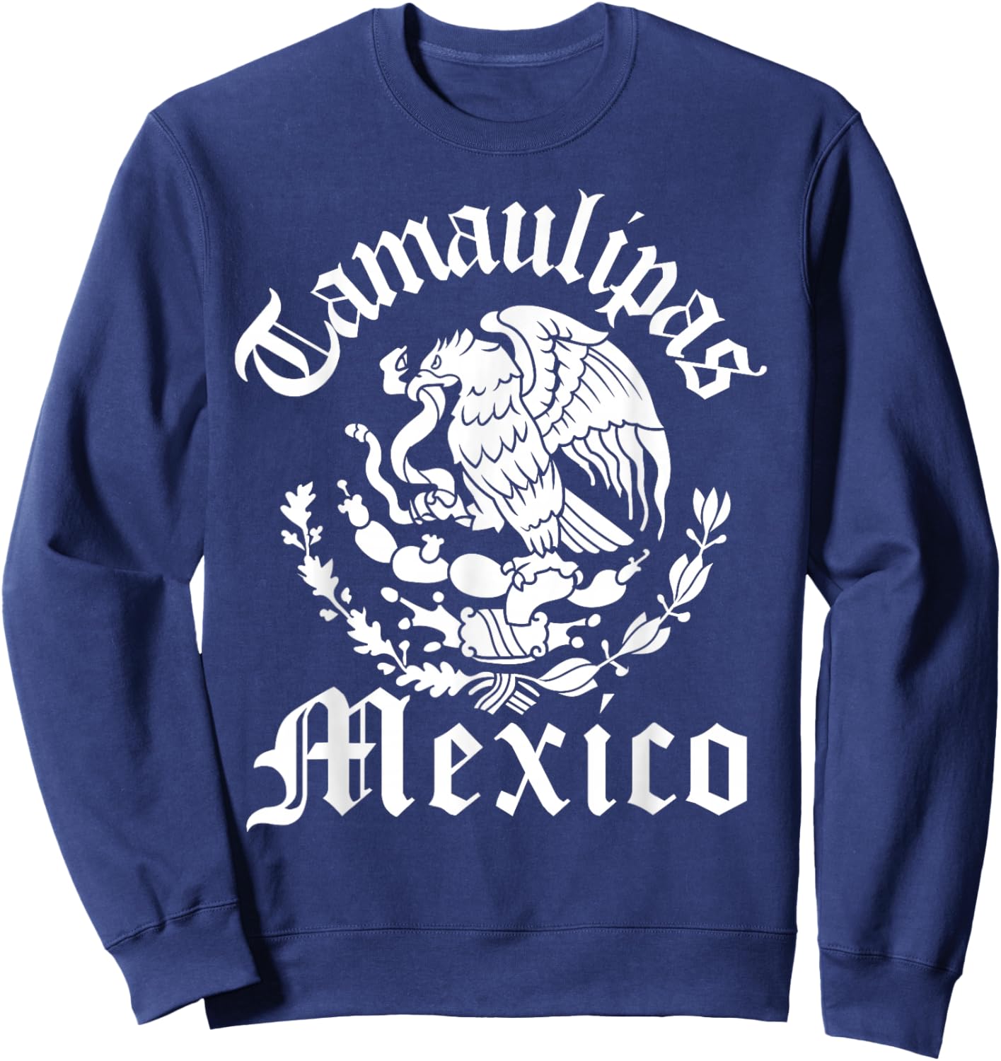 Tamaulipas with Mexican Emblem Tamaulipas Sweatshirt - Sweatshirt | Navy