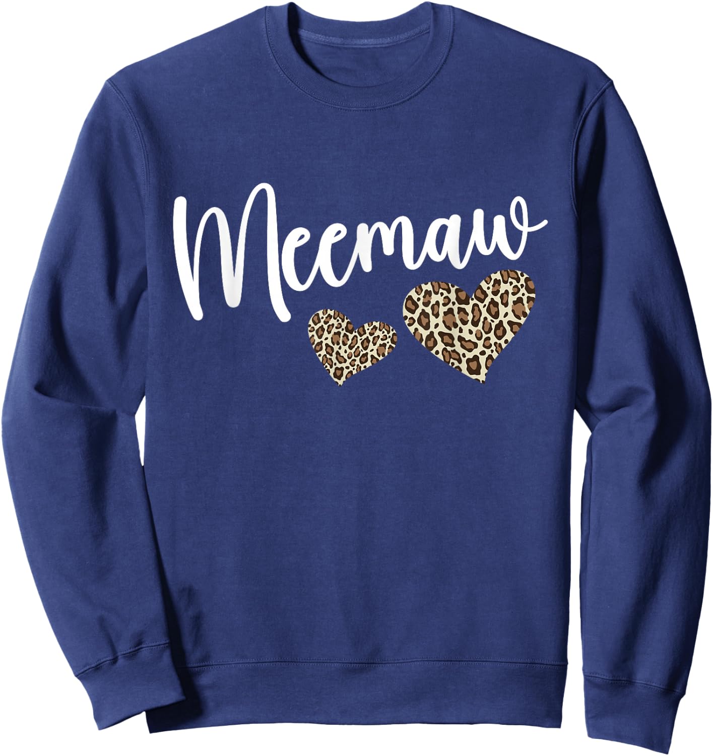 Meemaw Grandma Heart Meemaw Grandmother Sweatshirt - Sweatshirt | Navy