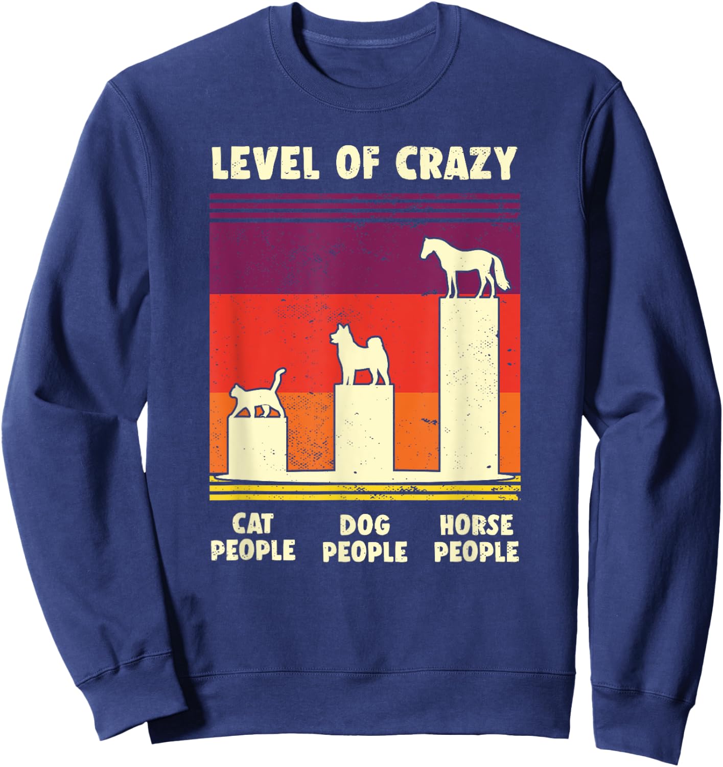 Funny Horse Shirt For Teens Girls Women Horse Riding Sweatshirt - Sweatshirt | Navy