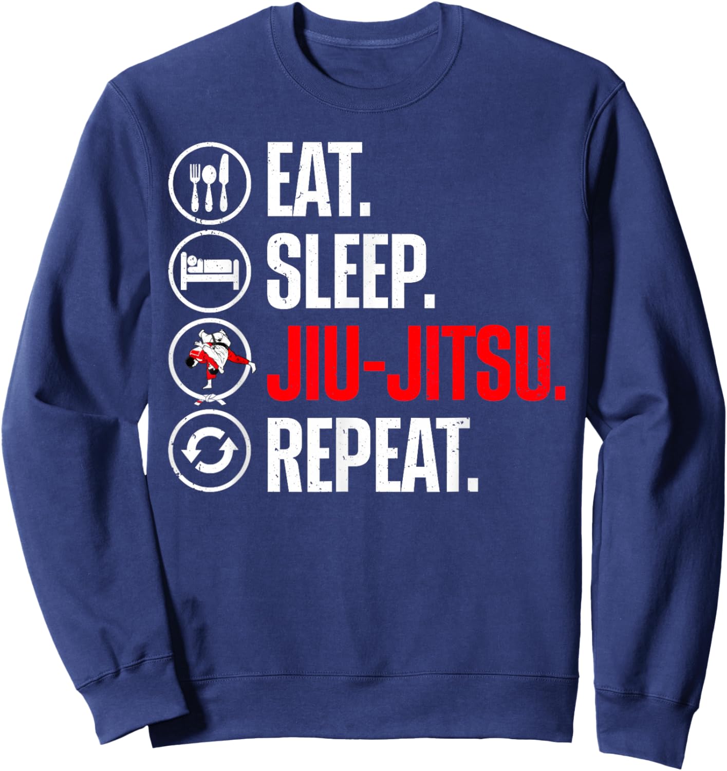 Funny Jiu Jitsu Design Women Kids Martial Arts Lover Small Sweatshirt - Sweatshirt | Navy