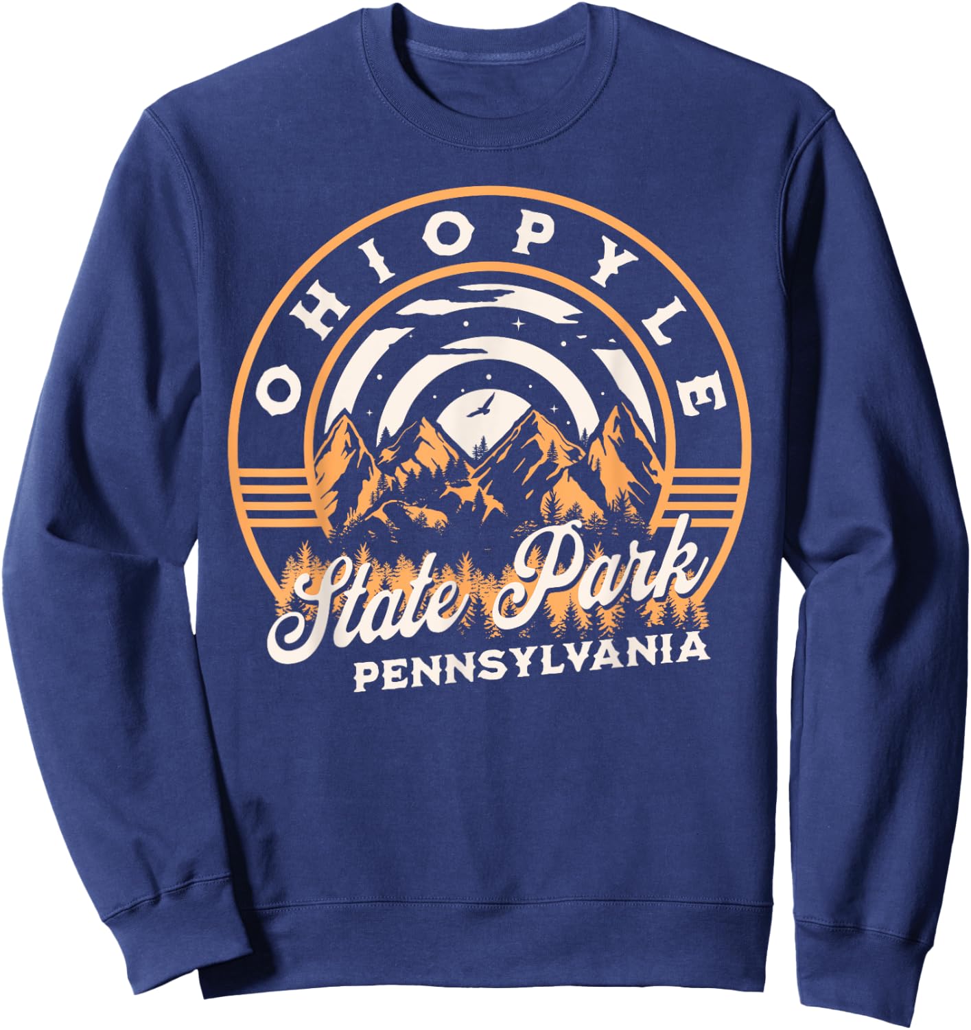 Ohiopyle State Park Pennsylvania Nature Hiking Outdoors Sweatshirt - Sweatshirt | Navy
