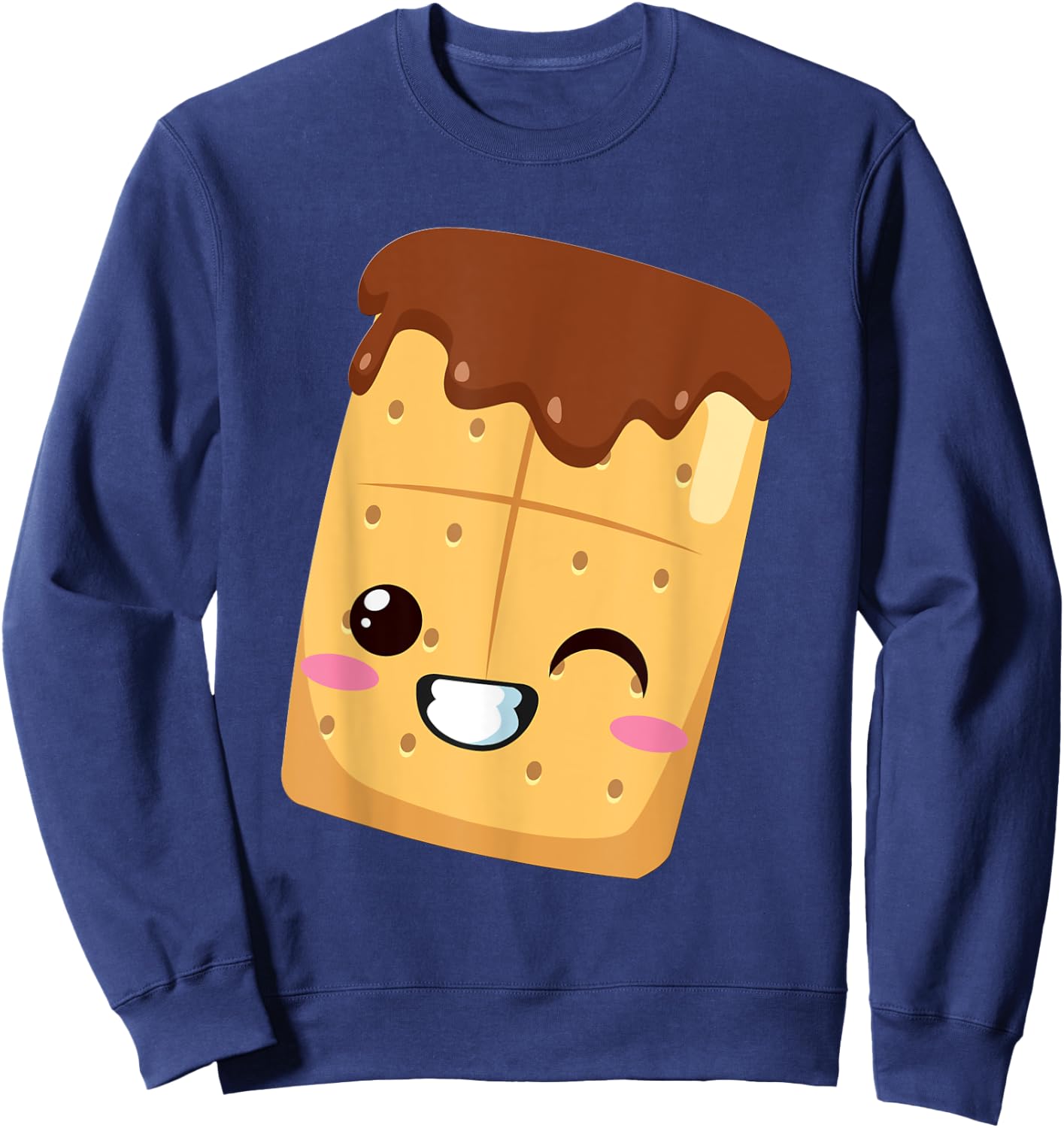 Kawaii Halloween Group Costume S'mores Graham Cracker smores Sweatshirt - Sweatshirt | Navy
