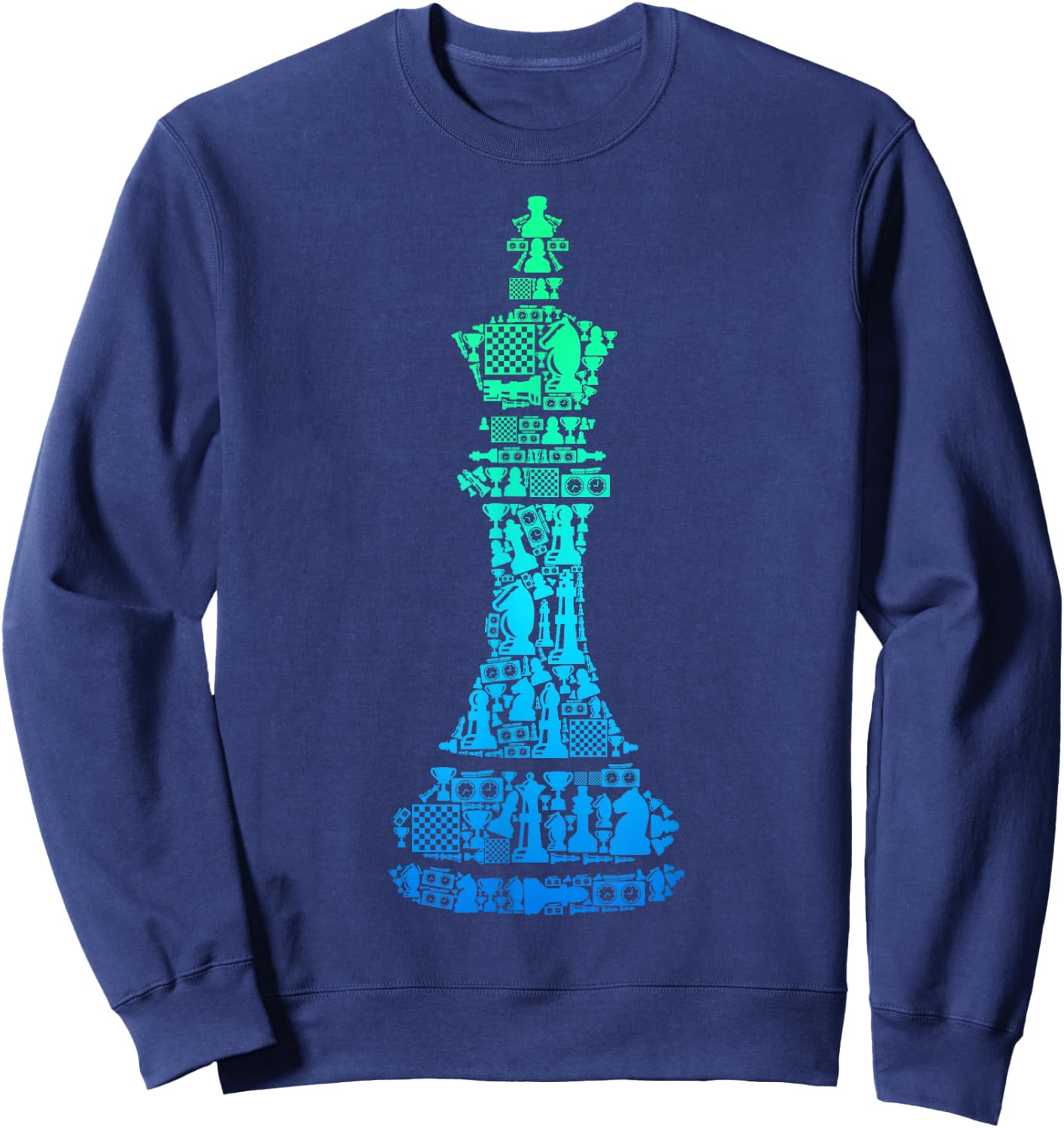 Chess King Boys Kids Men Youth Sweatshirt - Sweatshirt | Navy