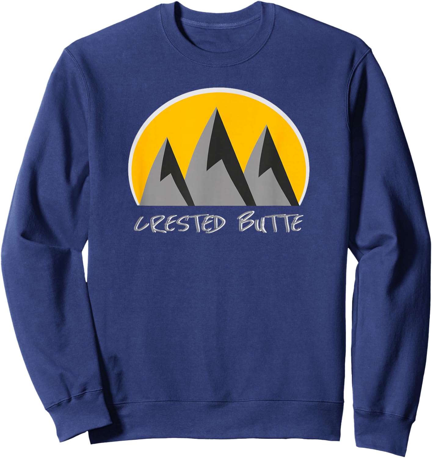 Crested Butte, Colorado Snow Ski & Outdoor Paradise Sweatshirt - Sweatshirt | Navy