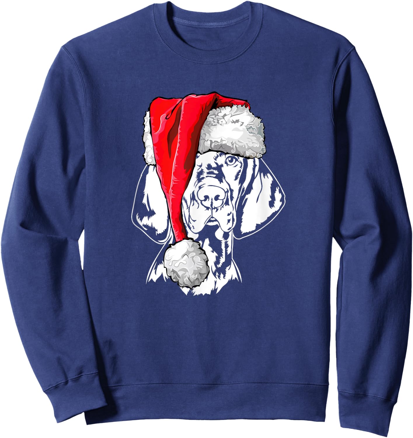 Funny Santa Hungarian Vizsla Christmas dog mom dog Sweatshirt - Sweatshirt | Navy