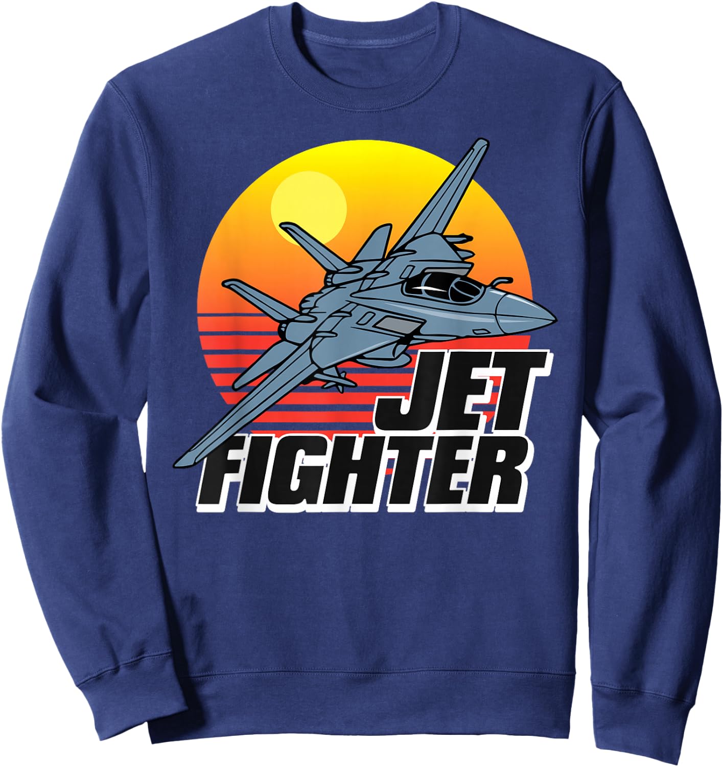 Born to Fly Fighter Jet Plane Kids Boys Airplane Sweatshirt - Sweatshirt | Navy
