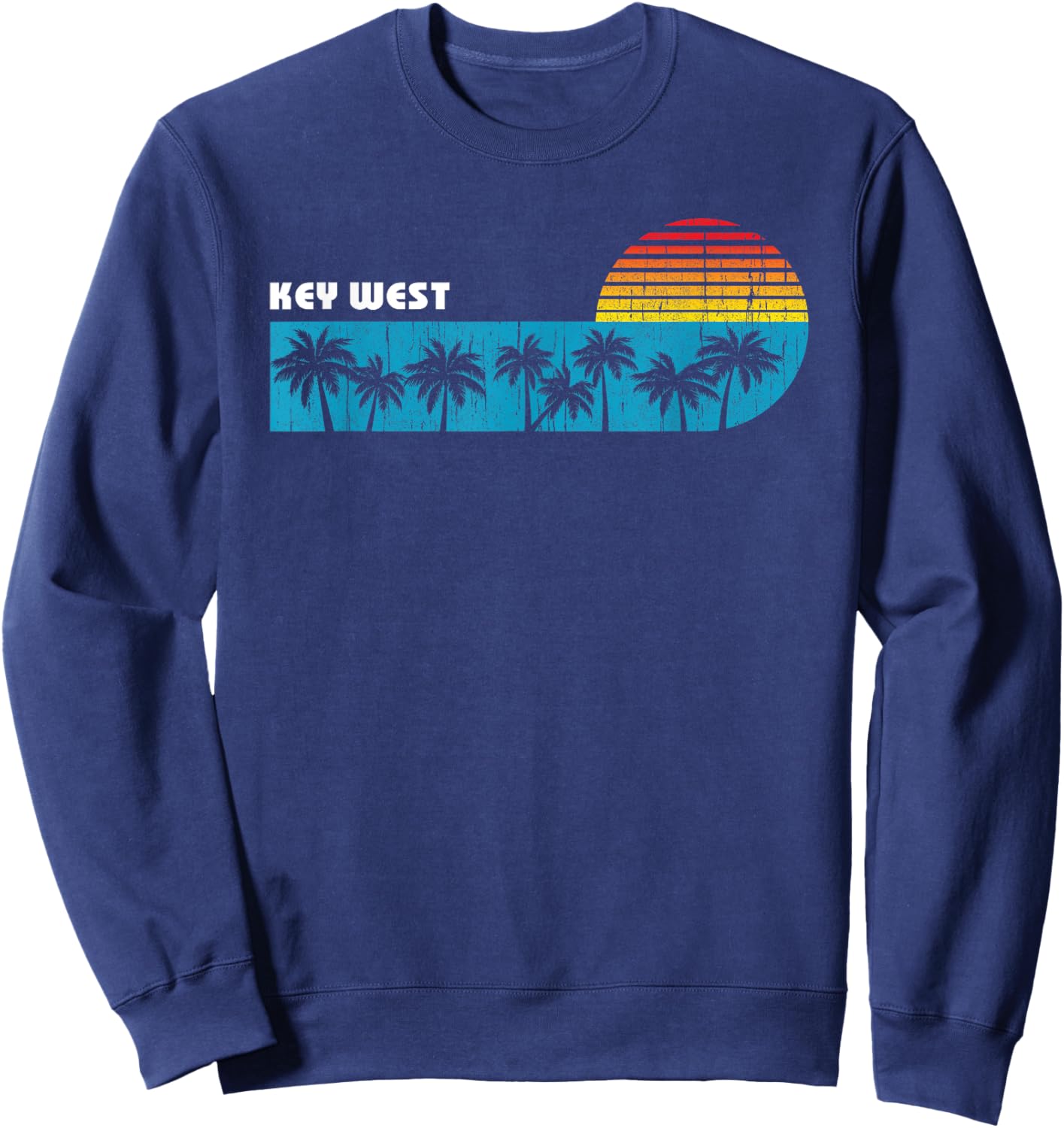 Vintage Key West Florida Keys Boys Vacation Souvenir Sweatshirt - Sweatshirt | Navy