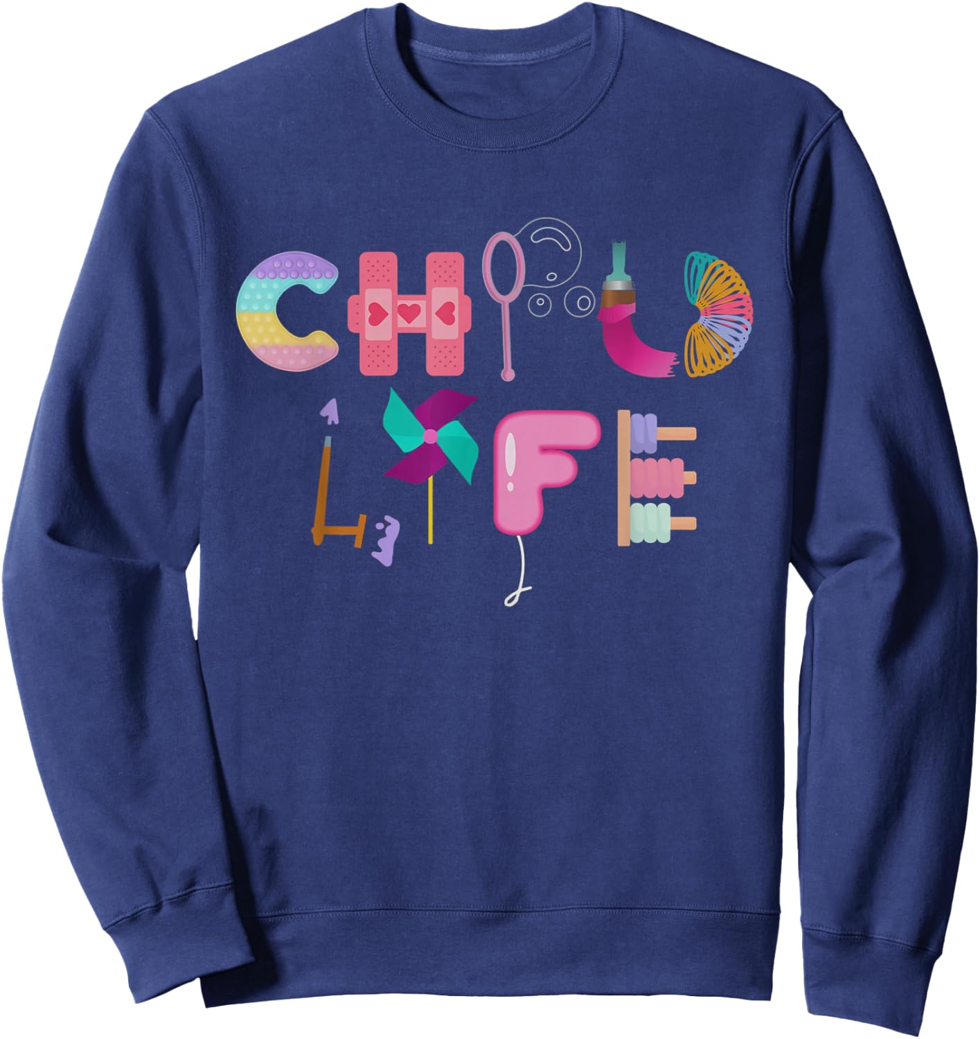 Child Life Specialist Cute CLS Play Therapy CCLS Healthcare Sweatshirt - Sweatshirt | Navy