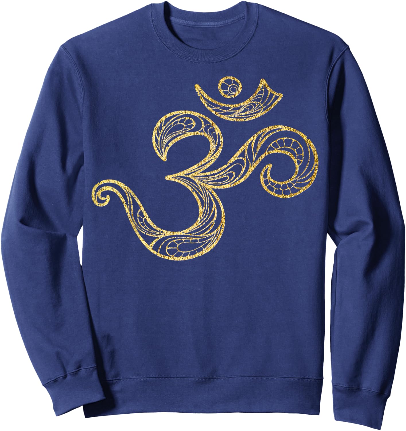 Om Symbol Yoga Meditation Namaste Spiritual Mantra Mandala Sweatshirt - Sweatshirt | Navy