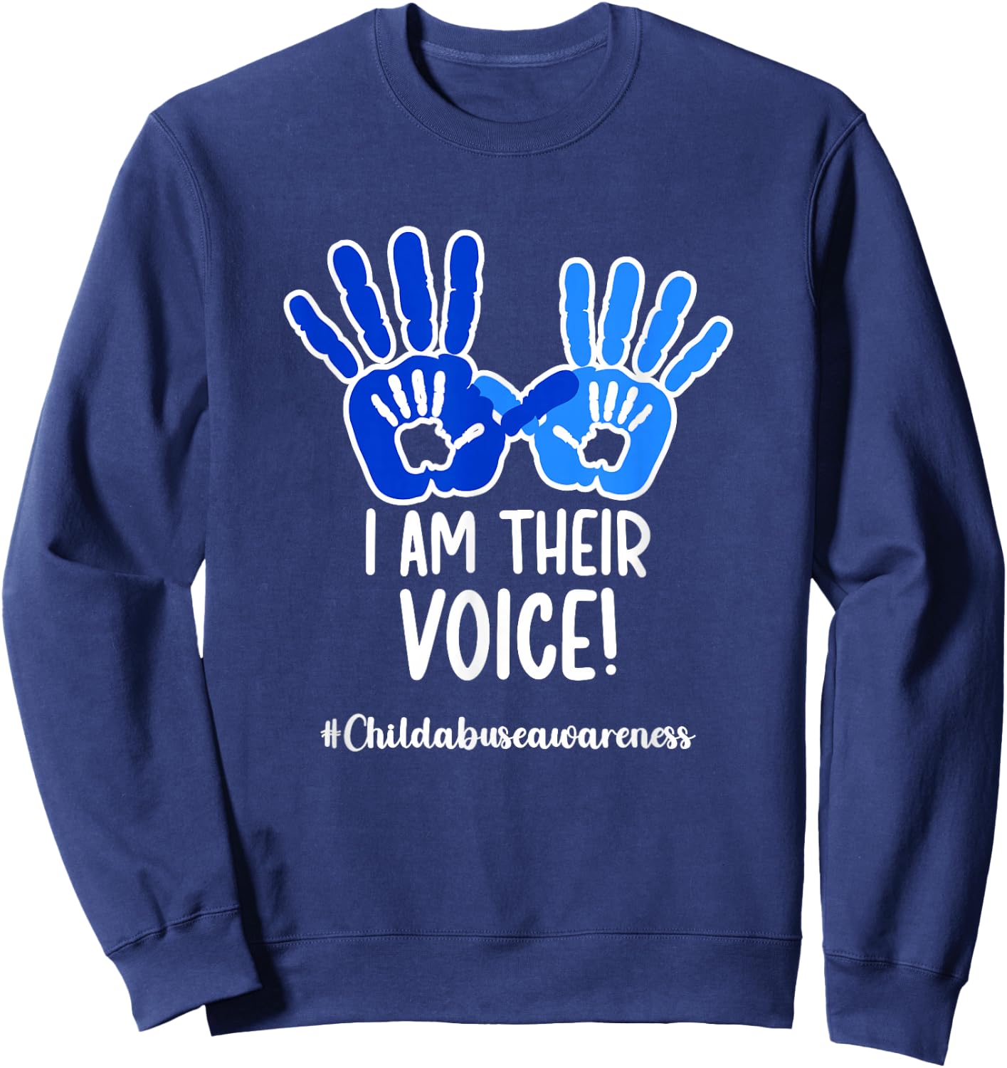 Child Abuse Prevention Month Child Abuse Awareness Sweatshirt - Sweatshirt | Navy