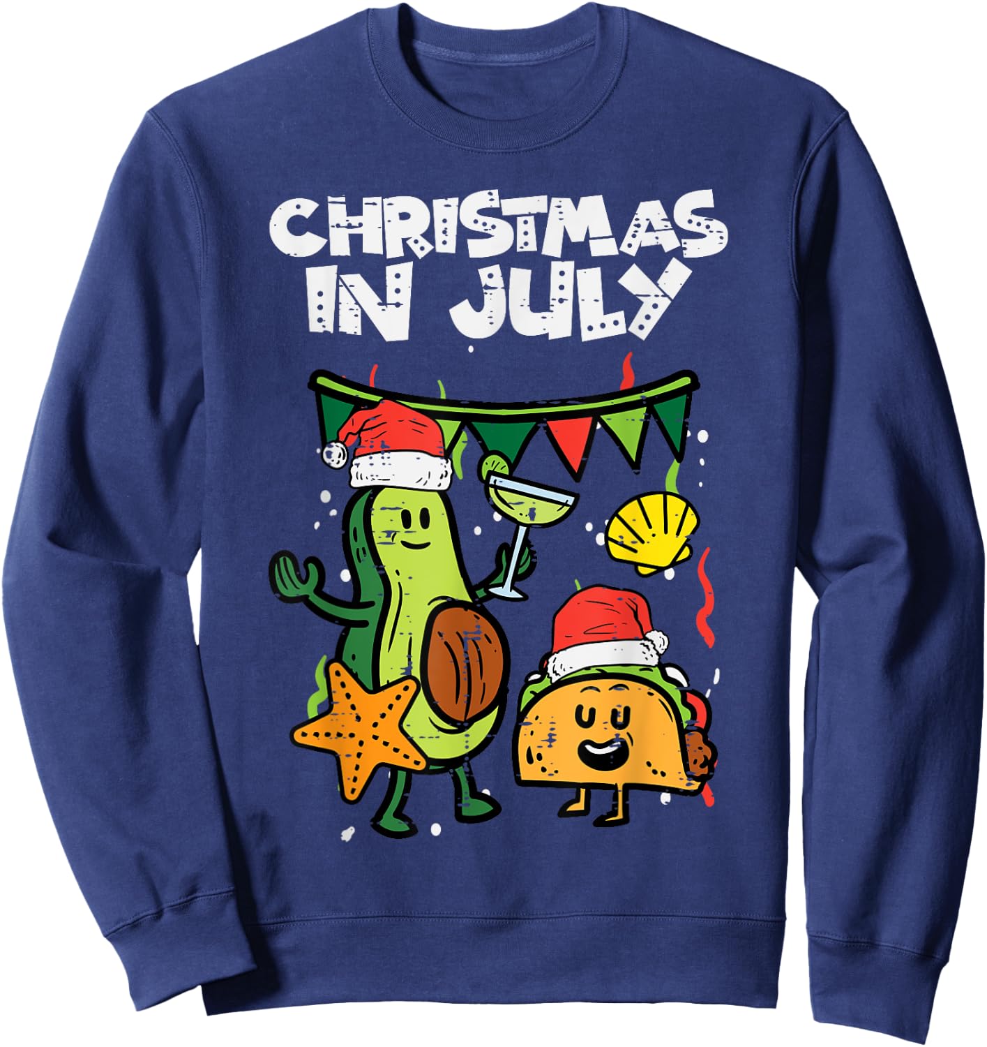 Christmas In July Avocado Taco Summer Mexican Men Women Kids Sweatshirt - Sweatshirt | Navy
