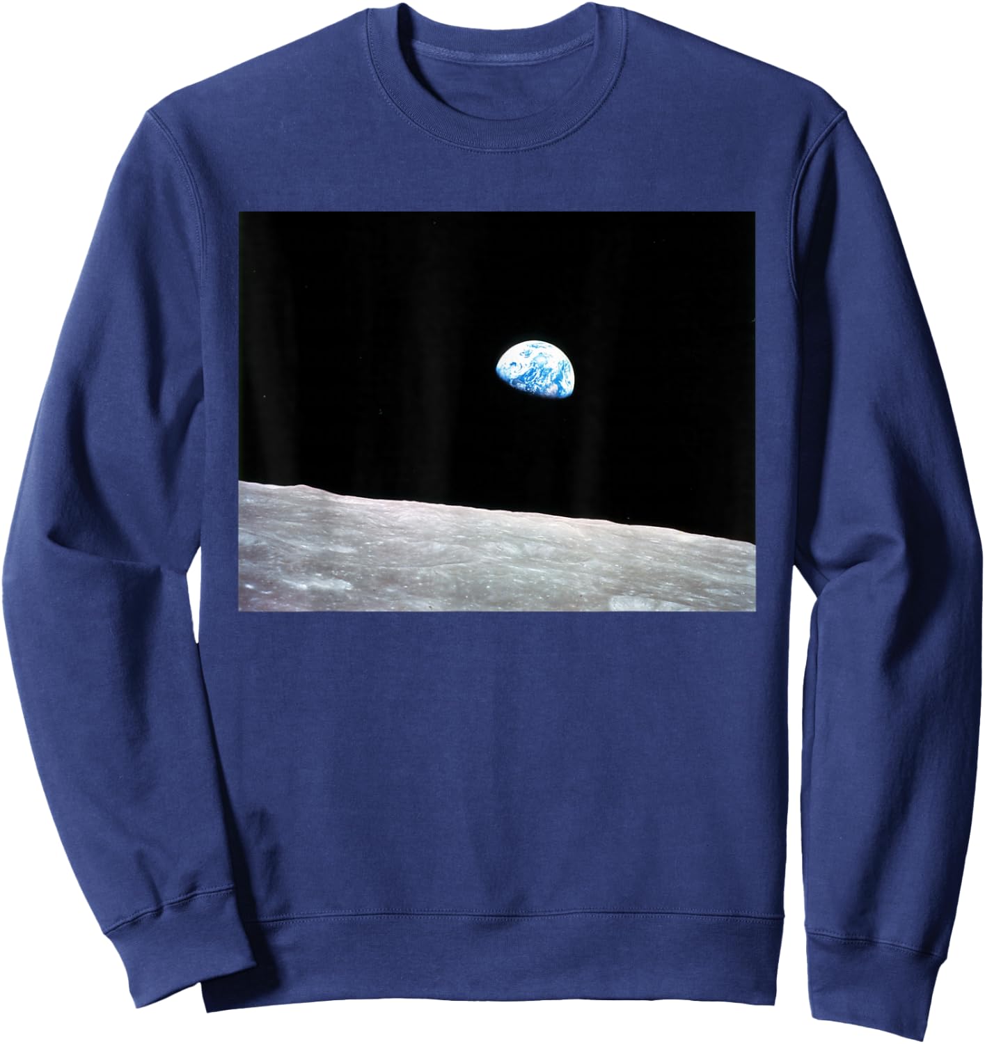 Earthrise - On The Moon Earth From Space Sweatshirt - Sweatshirt | Navy