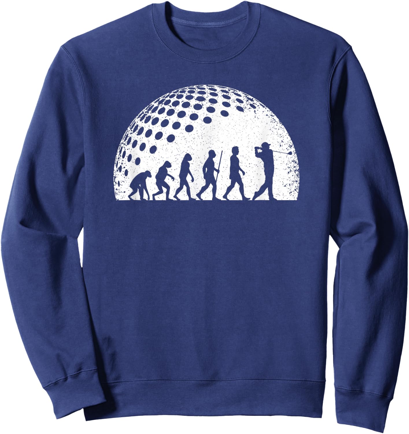 Funny Golf Evolution Golf Player Vintage Men Boys Sweatshirt - Sweatshirt | Navy