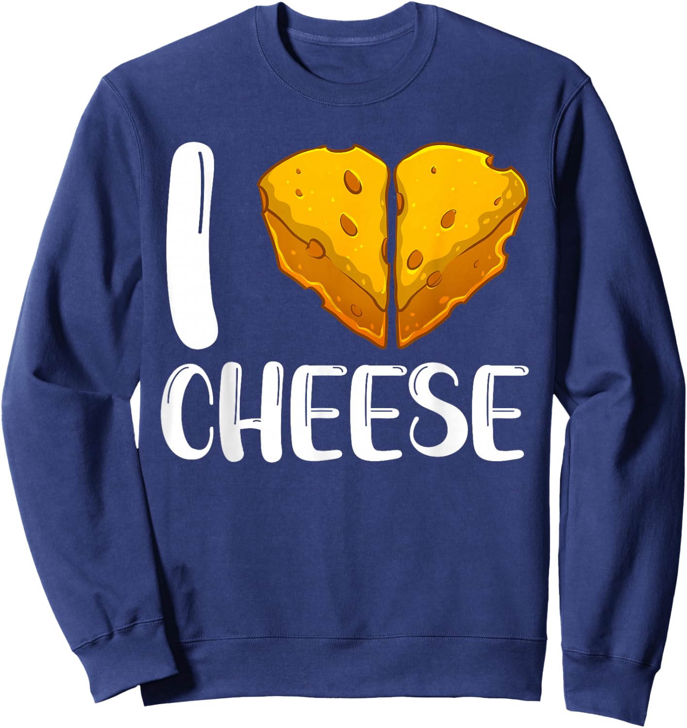 Funny Cheese Art Women Cottage Ricotta Cheese Lovers Sweatshirt - Sweatshirt | Navy