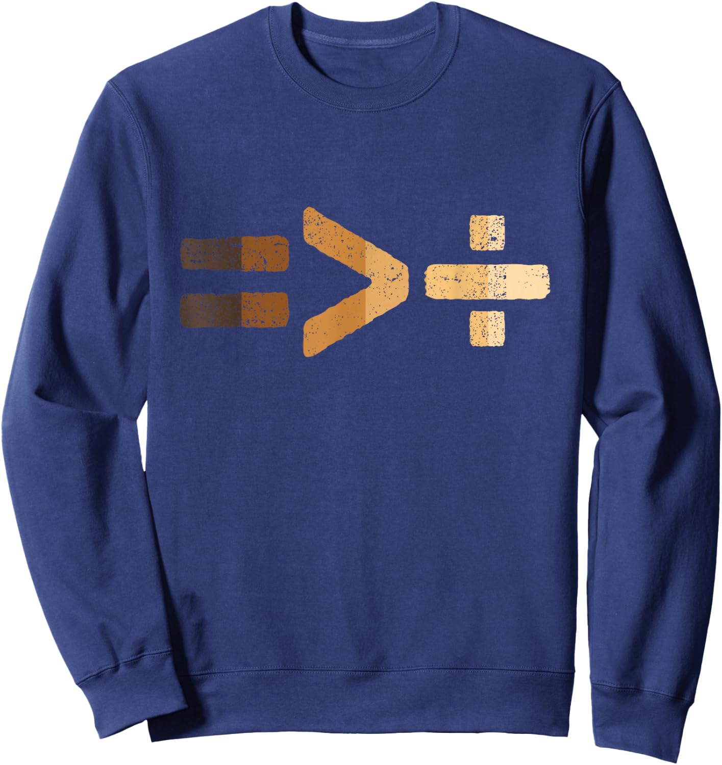 Equality is Greater Than Division Black History BLM Melanin Small Sweatshirt - Sweatshirt | Navy