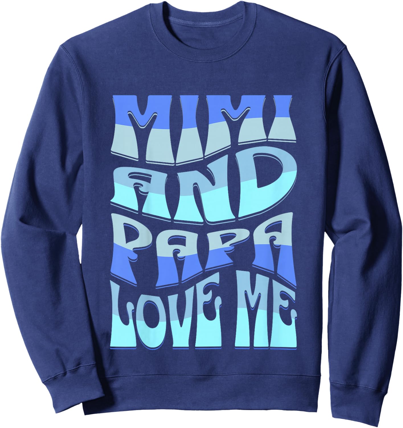 Kids Mimi and Papa Love Me Grandson Sweatshirt - Sweatshirt | Navy