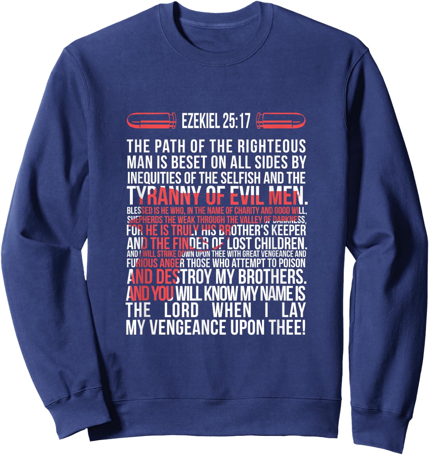 Ezekiel 25:17 Sweatshirt - Sweatshirt | Navy