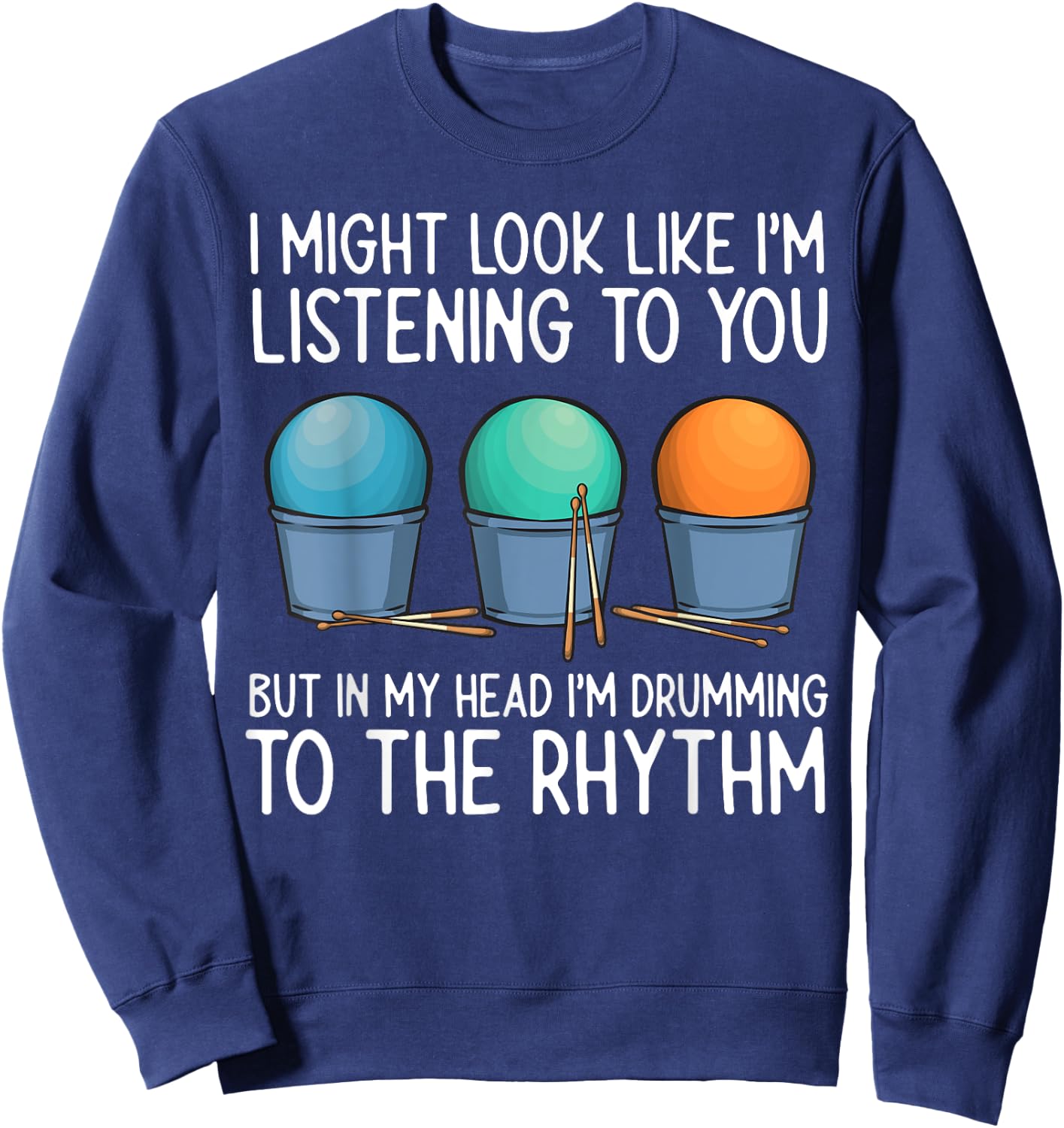Cardio Drumming Gym Fitness Class Workout Sweatshirt - Sweatshirt | Navy