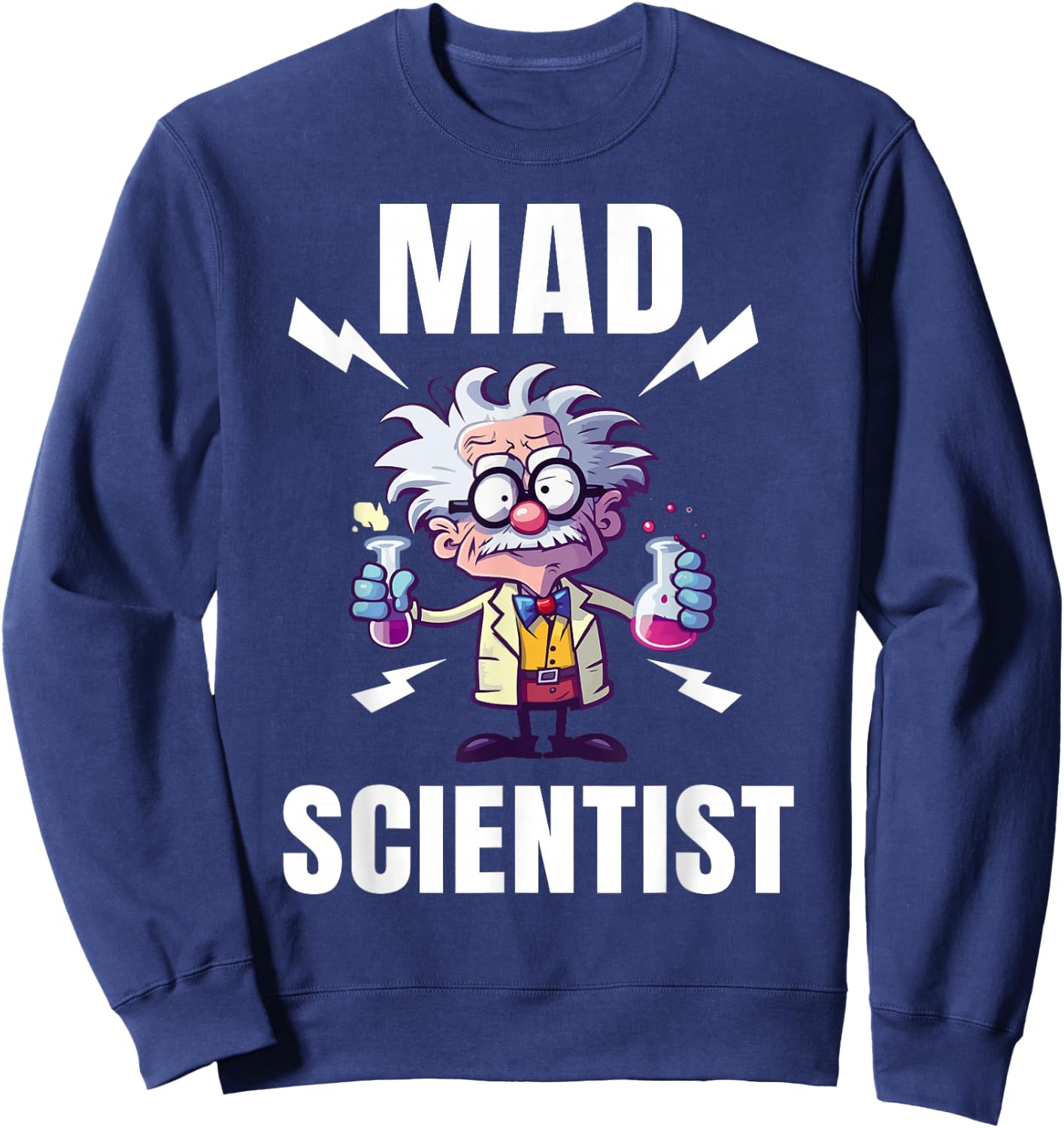 Mad Scientist Shirt Kids Toddler Boys Girls Child Science Sweatshirt - Sweatshirt | Navy