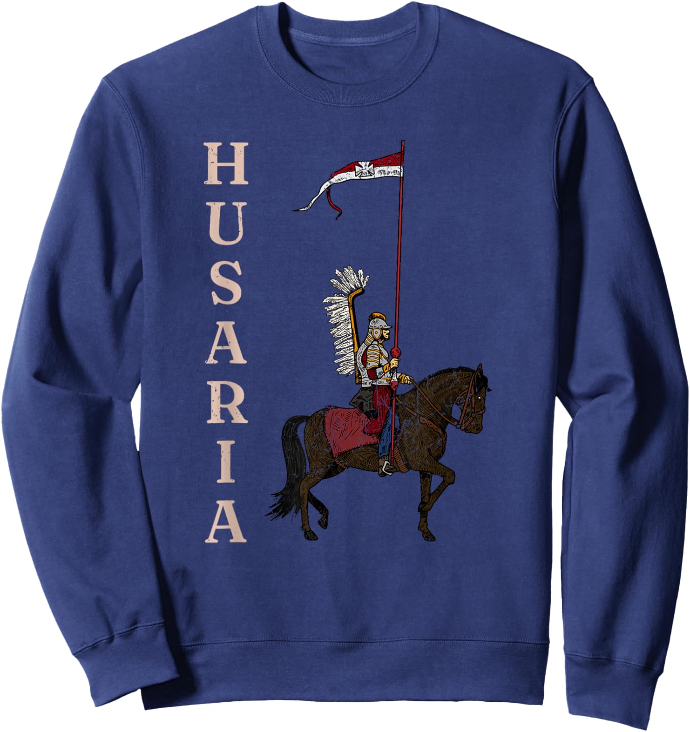 Poland husaria Polish winged hussars military Polska Krakow Sweatshirt - Sweatshirt | Navy
