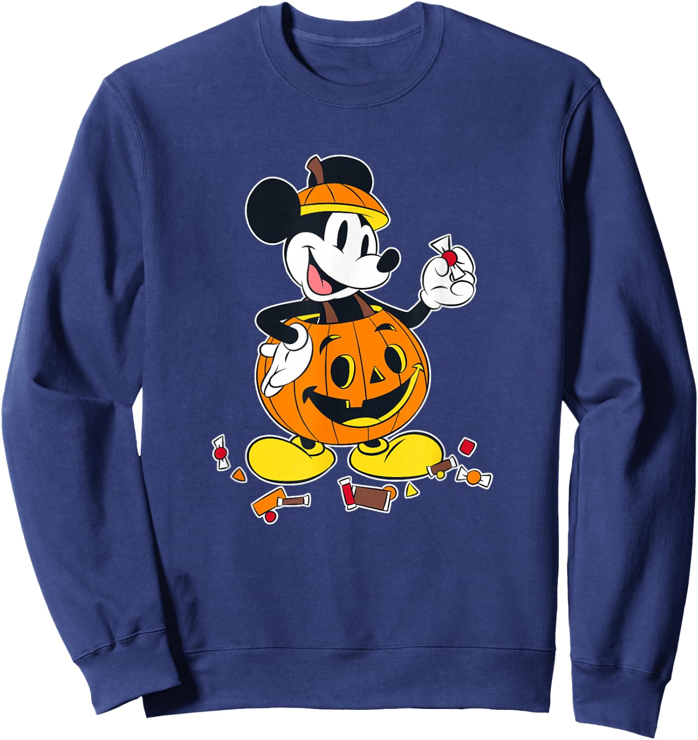 Disney Mickey And Friends Halloween Mickey Pumpkin Costume Sweatshirt - Sweatshirt | Navy