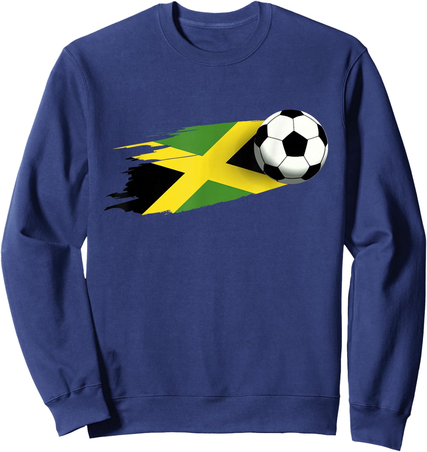 Jamaica Flag Jersey Jamaican Soccer Team Jamaican Sweatshirt - Sweatshirt | Navy