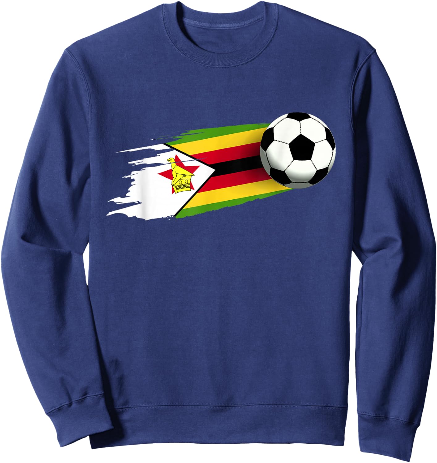 Zimbabwe Flag Jersey Zimbabwe Soccer Team Zimbabwe Sweatshirt - Sweatshirt | Navy