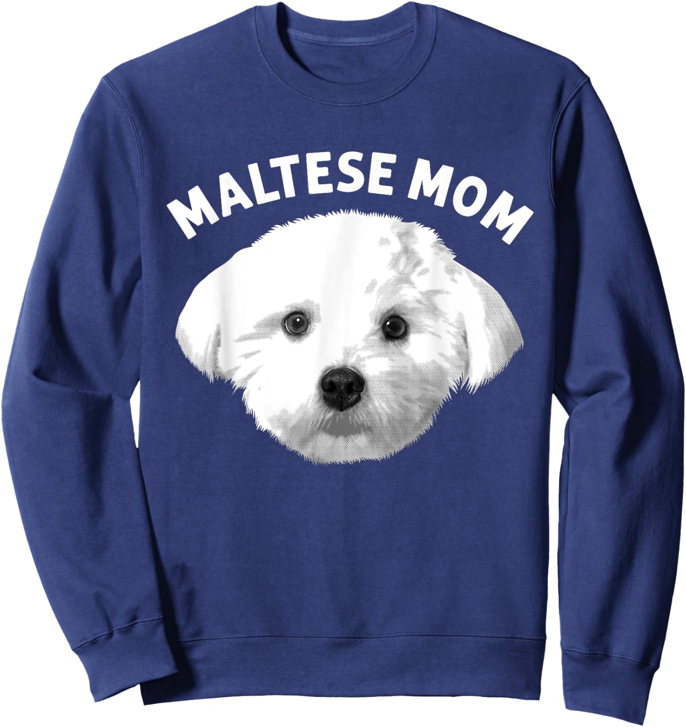 Cool Maltese Mom Girls Dog Groomer Dog Lover Owner Sweatshirt - Sweatshirt | Navy