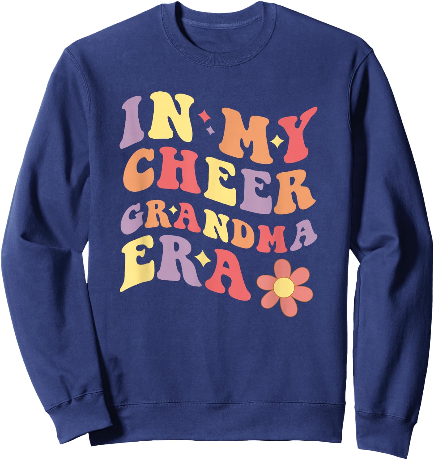 In My Cheer Grandma Era Cheerleader Grandmother Sweatshirt - Sweatshirt | Navy