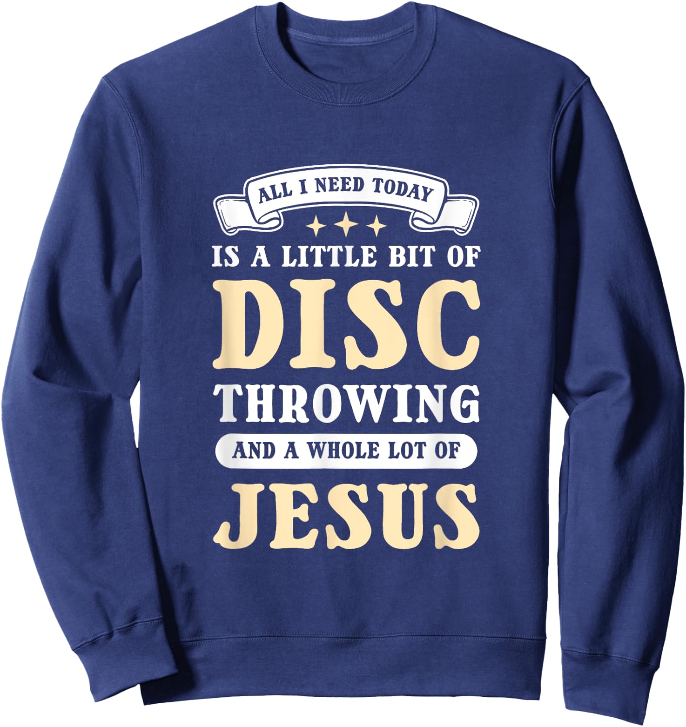 Jesus And Discus Throwing. Discus Thrower Sweatshirt - Sweatshirt | Navy