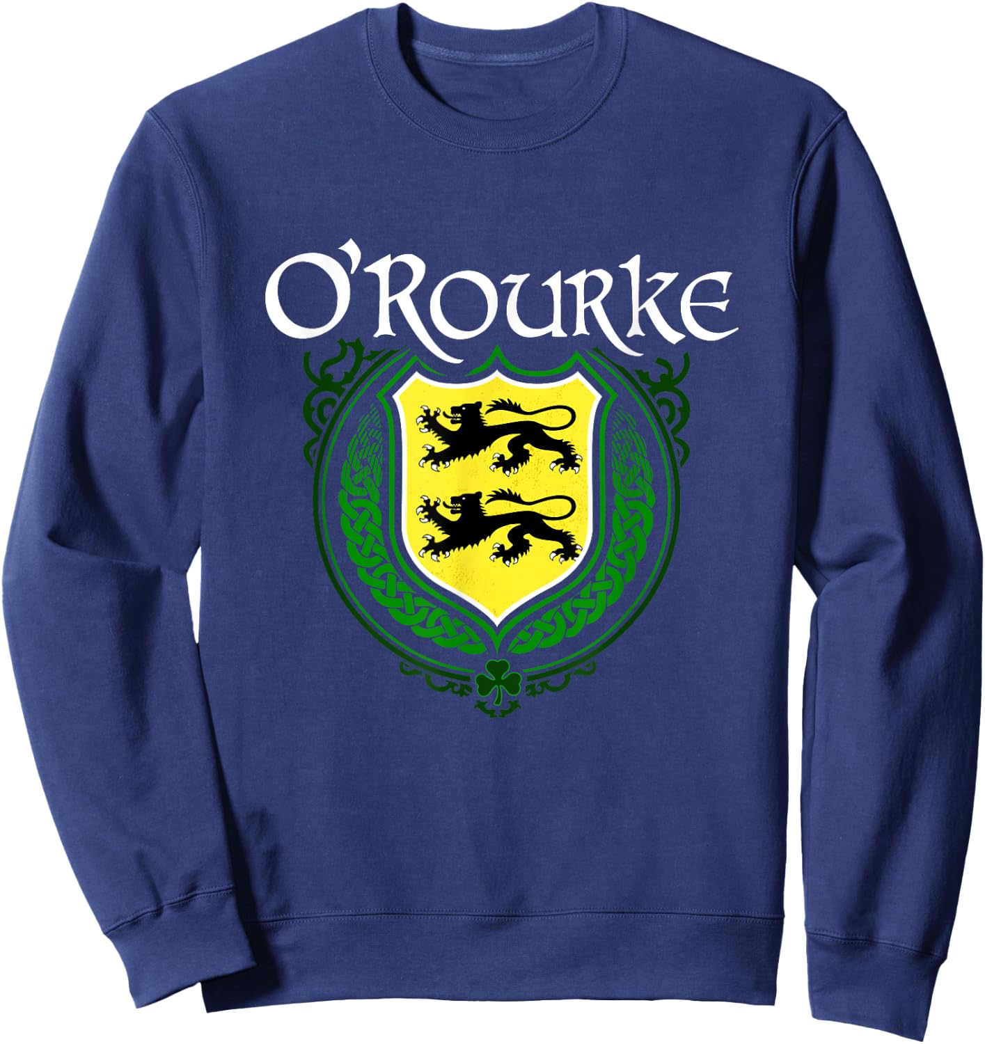 O'Rourke Surname Irish Clan Tartan Badge Ireland Sweatshirt - Sweatshirt | Navy