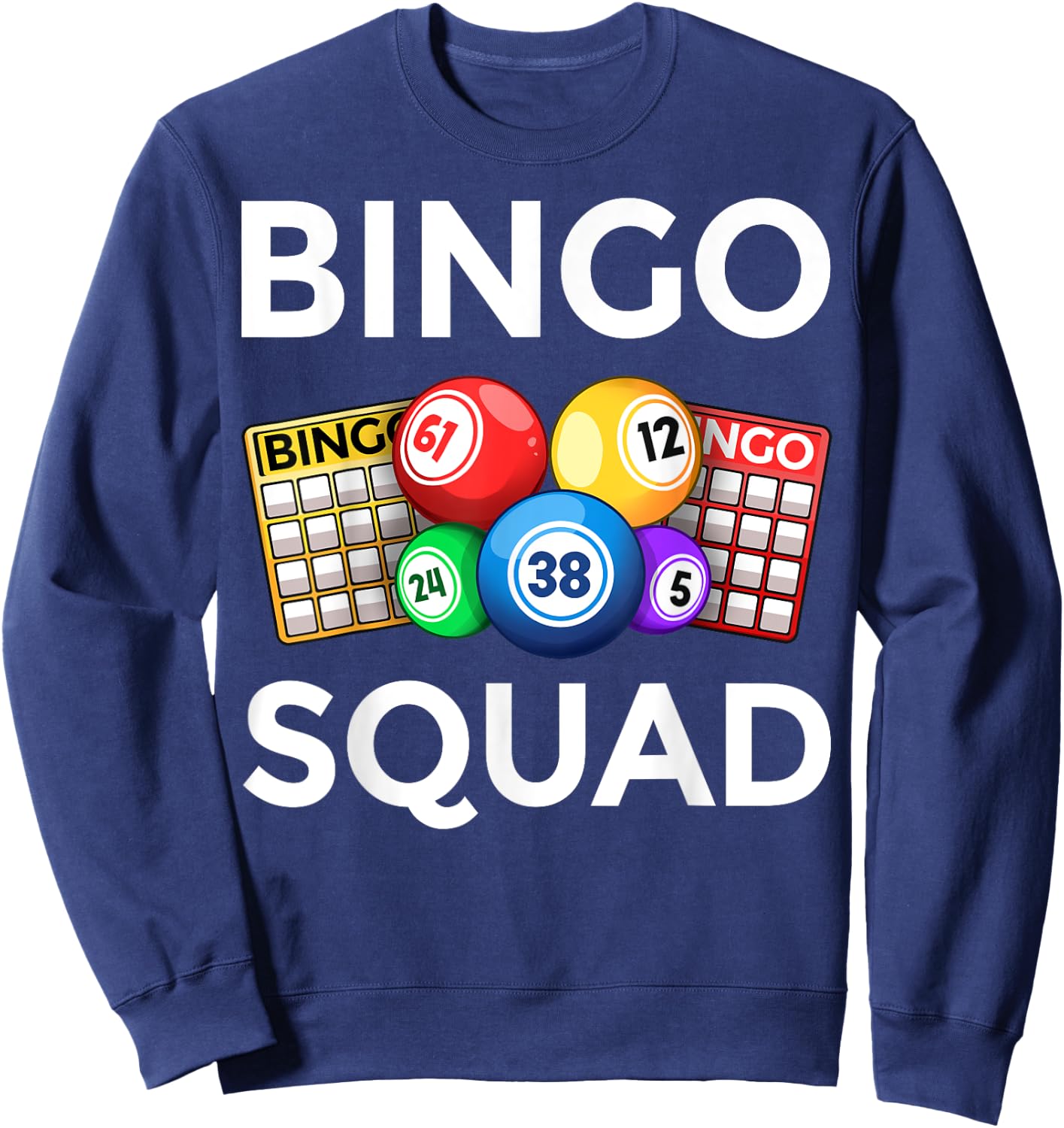 Cute Bingo Designs Women Bingo Lovers Players Casino Small Sweatshirt - Sweatshirt | Navy