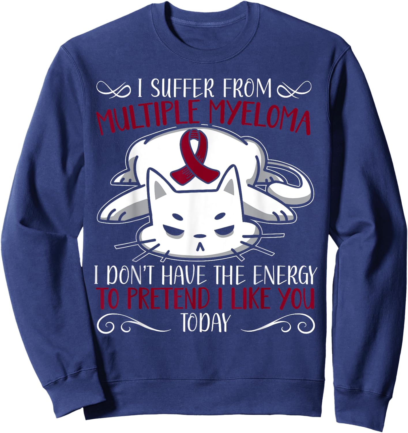 Multiple Myeloma Warrior Myeloma Cancer Awareness Sweatshirt - Sweatshirt | Navy