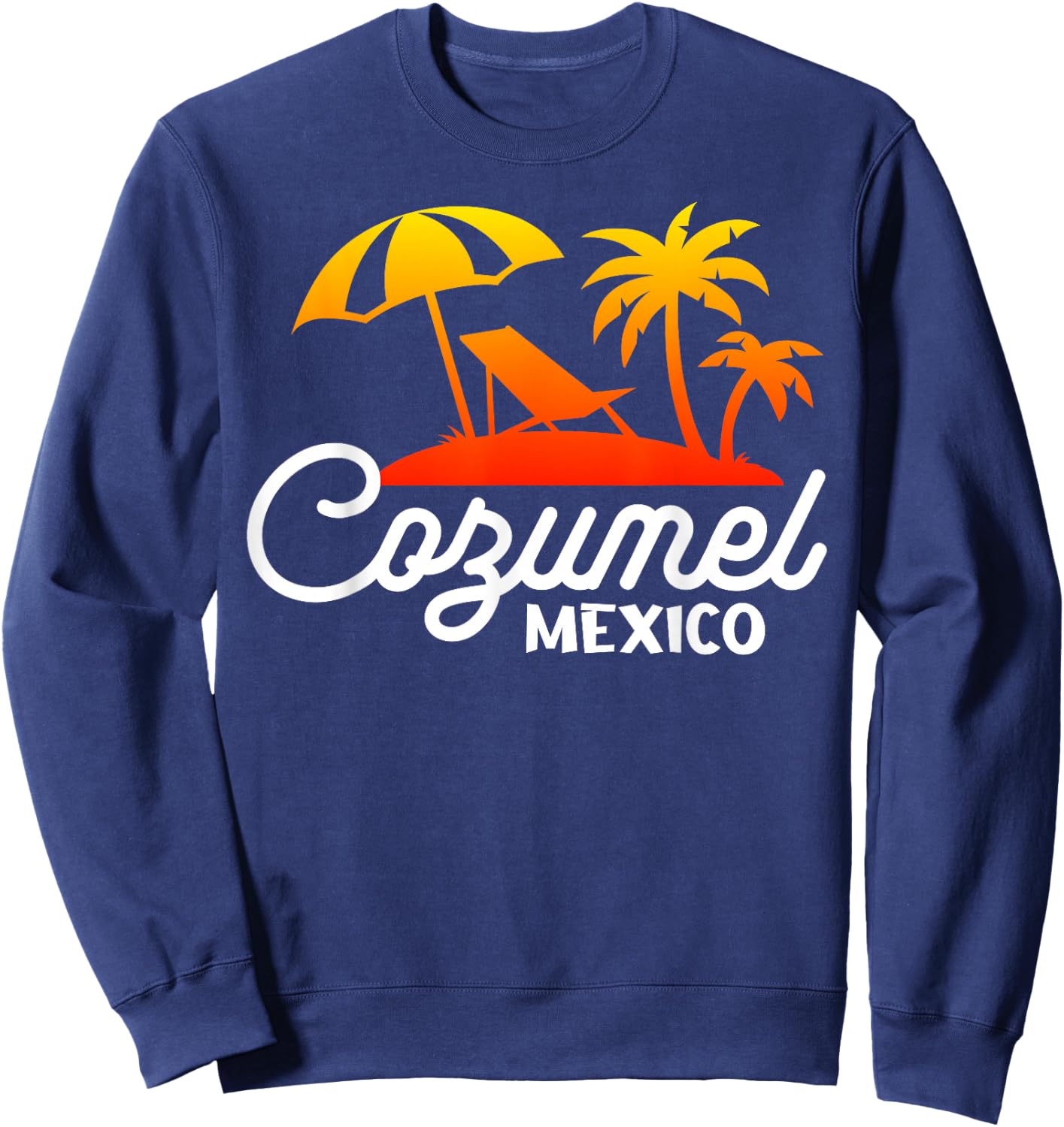 Cozumel Beach Mexico Family Vacation Tourist Souvenir Sweatshirt - Sweatshirt | Navy