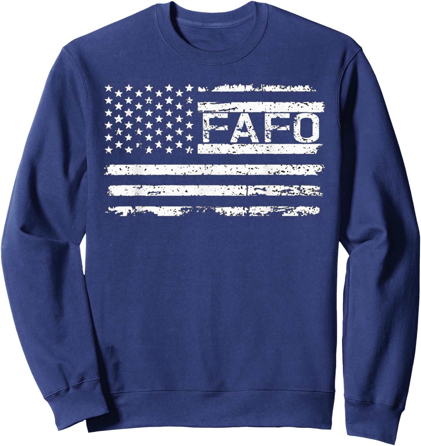 FAFO Flag Sweatshirt - Sweatshirt | Navy