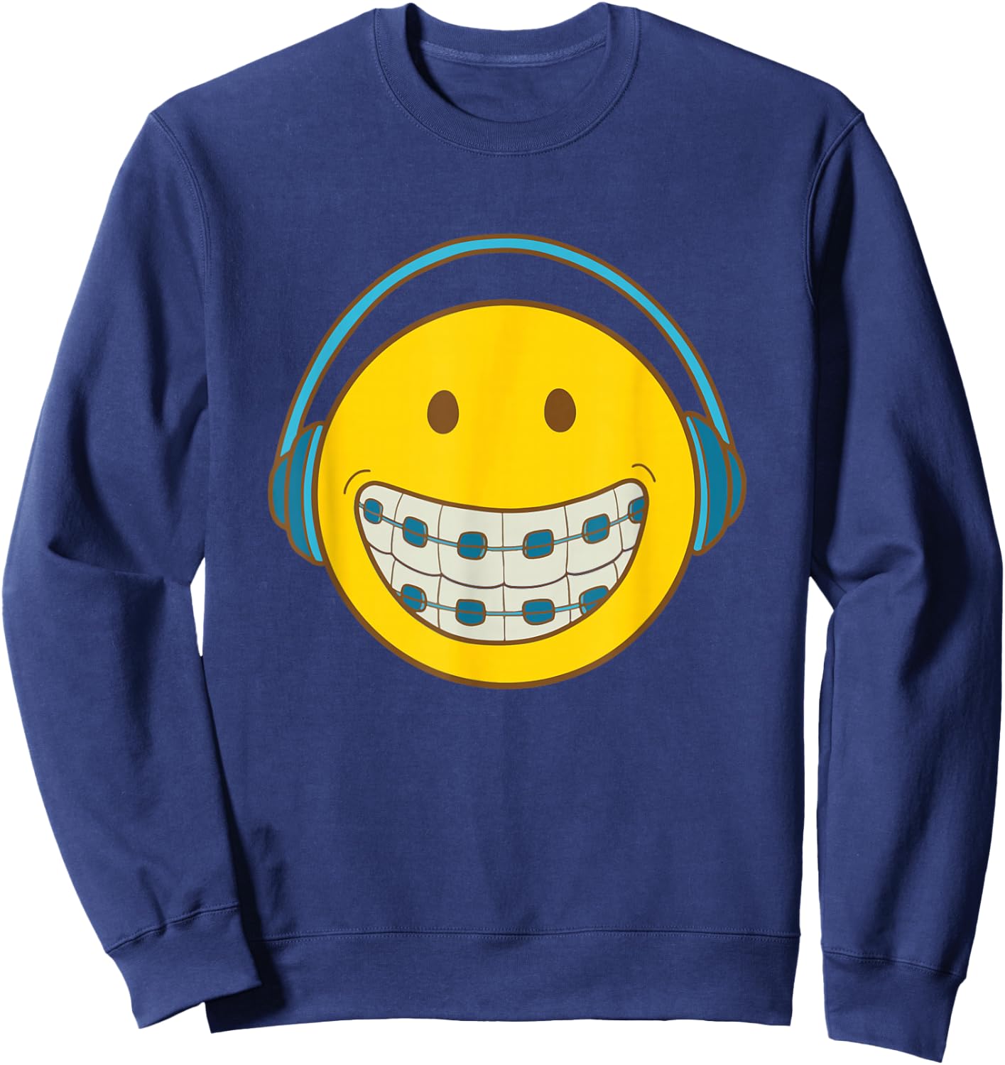 SMILE BRACE FACE Orthodontic Orthodontist Orthodontal Sweatshirt - Sweatshirt | Navy