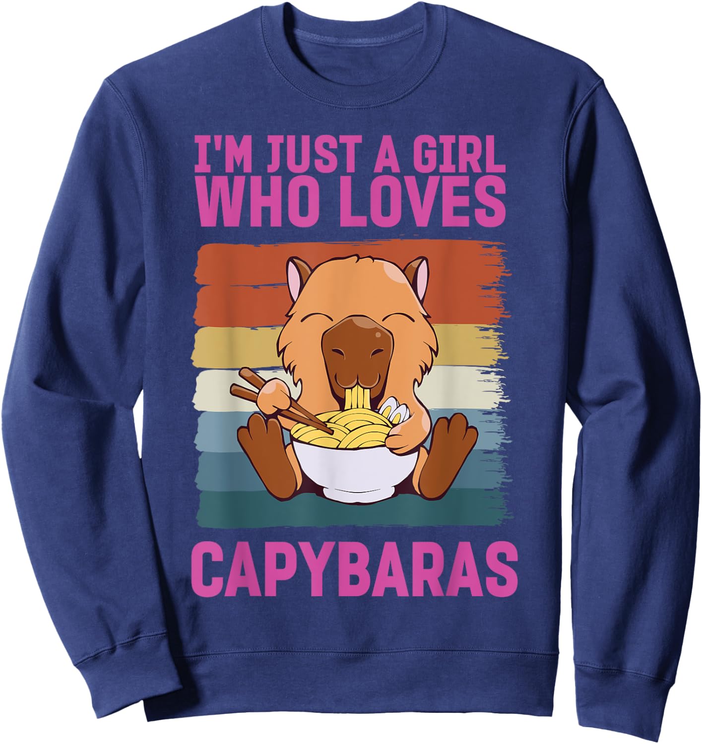 Capybara Stuff Girls Boy Capybara Costume Outfit Cappy Barra Sweatshirt - Sweatshirt | Navy