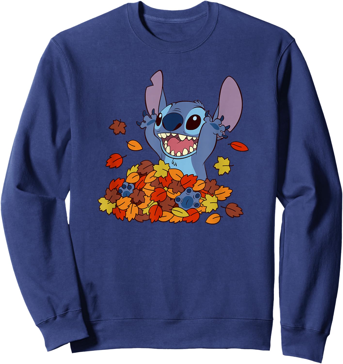 Disney Lilo & Stitch Autumn Leaves Stitch Sweatshirt - Sweatshirt | Navy