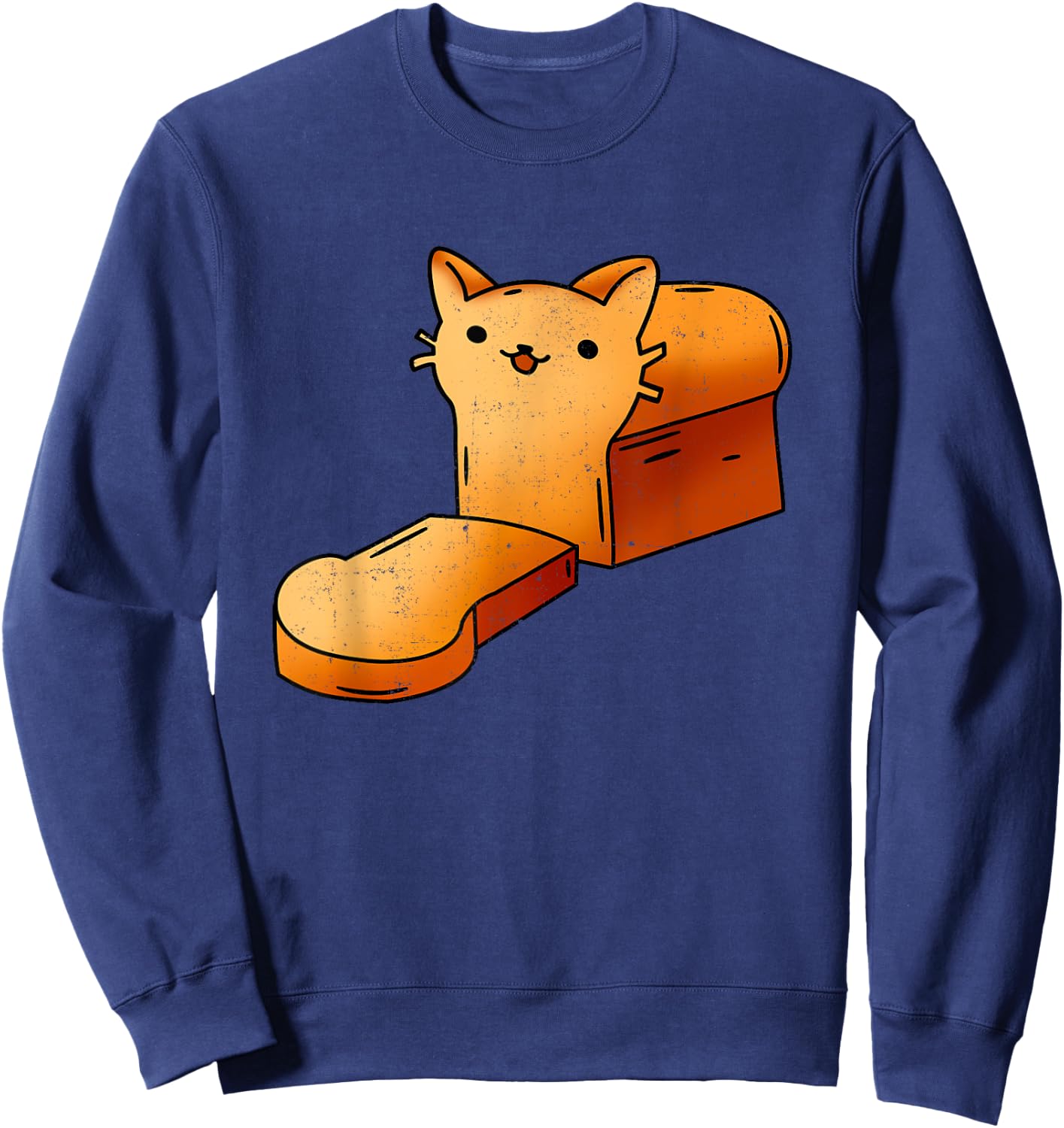 Halloween Costume Cat Loaf Lazy Funny Bread Kitten Kitty Women Kids Sweatshirt - Sweatshirt | Navy