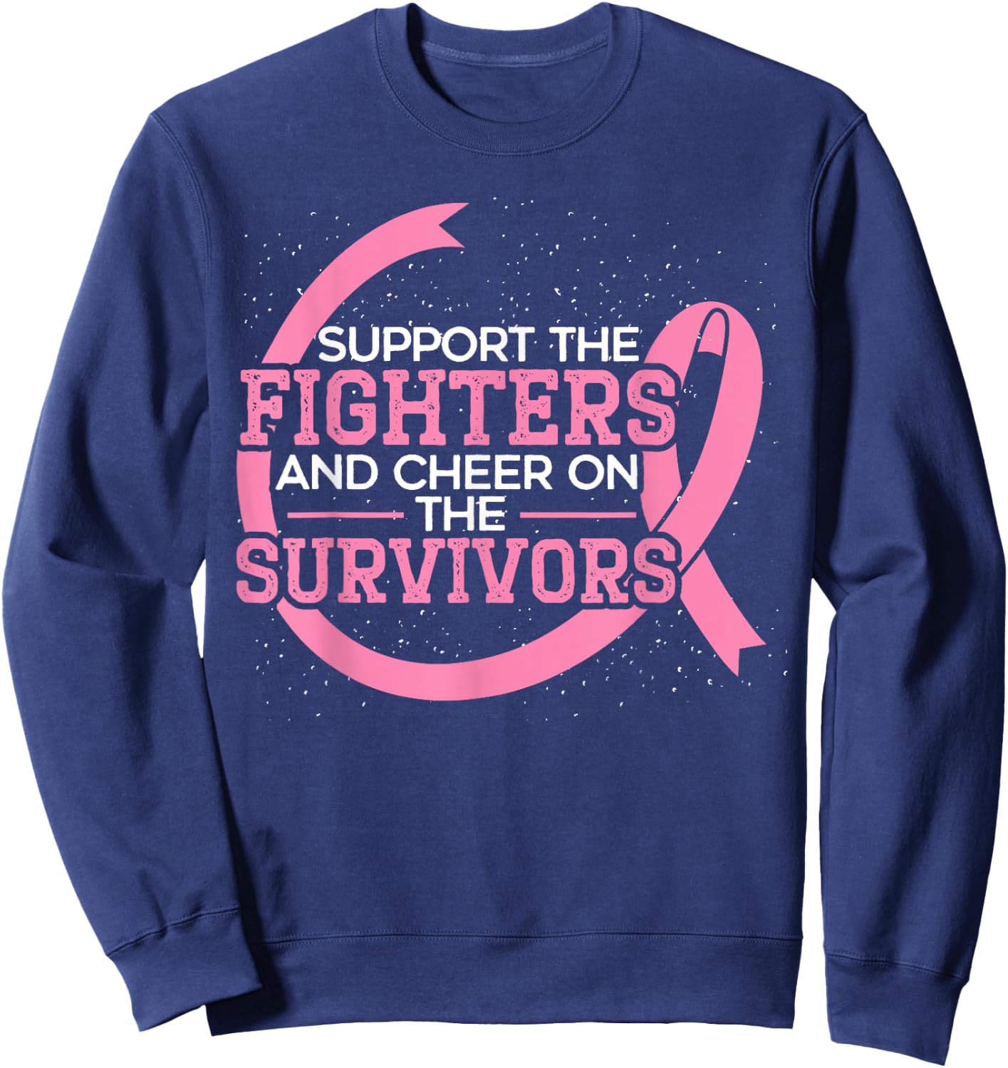 Breast Cancer Support Squad Breast Cancer Awareness Sweatshirt - Sweatshirt | Navy