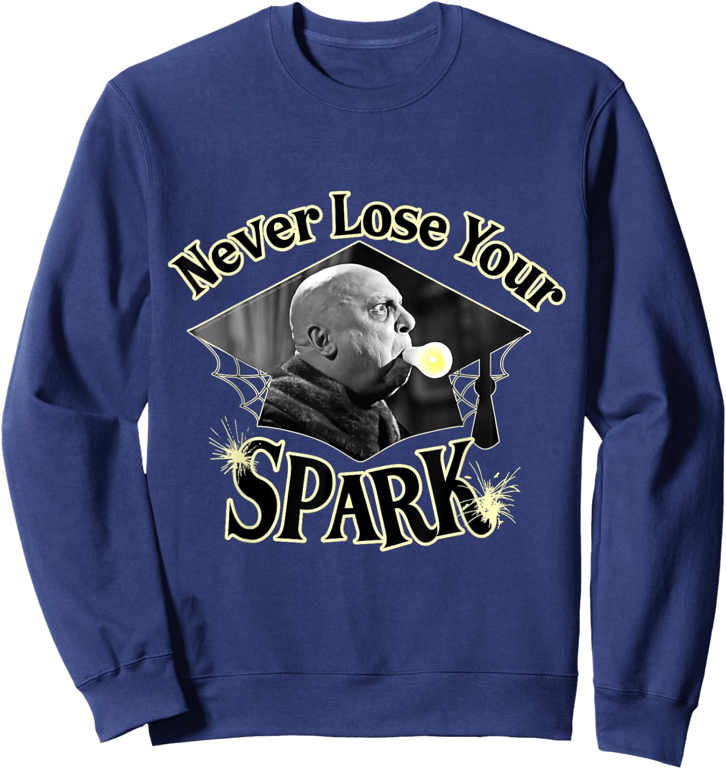 The Addams Family TV Series – Uncle Fester Graduation Spark Sweatshirt - Sweatshirt | Navy