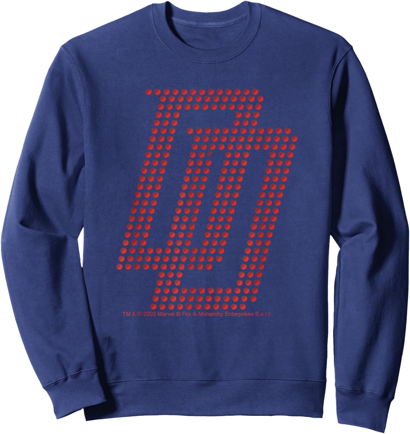Marvel Comics Retro Classic Daredevil DD Polka Dot Logo Sweatshirt - Sweatshirt | Navy